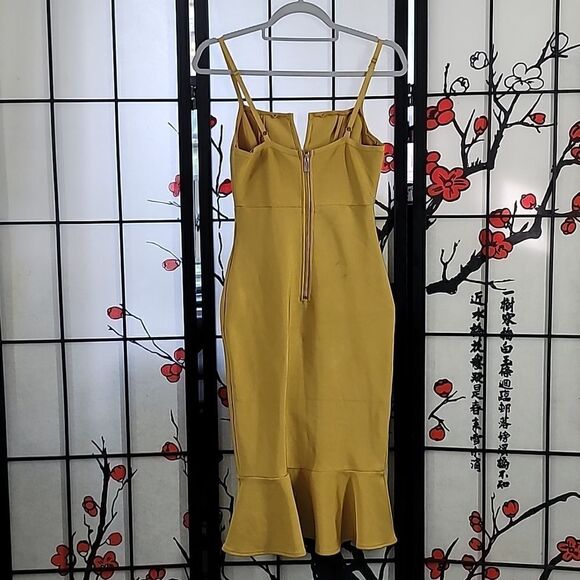 Miss Circle Mermaid Bandage Dress Spaghetti Strap Back Zipper Body Con. - Picture 5 of 12